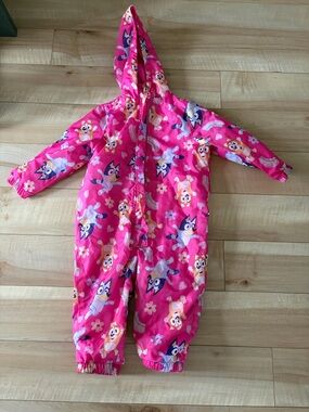 Fleece lined bluey rain suit